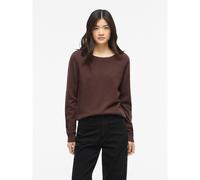 Pull scollo rotondo in maglia fine Marrone L Tinta unita