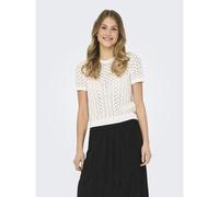 Pull scollo rotondo maniche corte Bianco XS Tinta unita