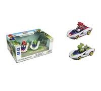 Pull & SPEED - 15813022 - Mario Kart - P-Wing Twinpack, Macchina giocattolo con motore a corda, scala 1:43