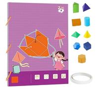 Pull String 3D Geometry Learning Book, 9/12/15 Solids Geometric Models with Safe Braided Rope Design, Geometry Learning Book for Teach Volume Surface Area Formulas