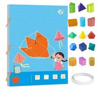 Pull String 3D Geometry Learning Book, 9/12/15 Solids Geometric Models with Safe Braided Rope Design, Geometry Learning Book for Teach Volume Surface Area Formulas