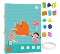 Pull String 3D Geometry Learning Book, 9/12/15 Solids Geometric Models with Safe Braided Rope Design, Geometry Learning Book for Teach Volume Surface Area Formulas