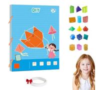 Pull String 3D Geometry Learning Book, Fun Learning, safe braided rope design, with 9/12/15 Solids (Type C)