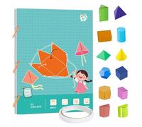 Pull String 3D Geometry Learning Book | Giocattolo di apprendimento della geometria 3D con solidi 9/12/15 | Giocattoli educativi pensiero spaziale per bambini classe per principianti gruppi di viaggio