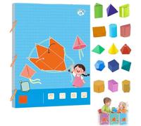 Pull String 3D Geometry Learning Book,Insegnare Formula di Volume e Superficie, Giocattolo Boutiquefortun con Solidi 9/12/15, Giocattolo Geometria 3D String Per bambini (C)