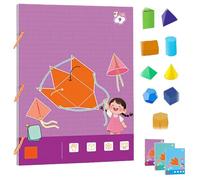 Pull String 3D Geometry Learning Book - Interactive Educational Toy with 9/12/15 Solids, Braided Rope Design for Kids 5-12, Teaches Volume & Surface Area Formulas (#1)