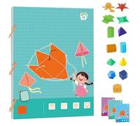 Pull String 3D Geometry Learning Book - Interactive Educational Toy with 9/12/15 Solids, Braided Rope Design for Kids 5-12, Teaches Volume & Surface Area Formulas (#2)