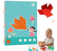 Pull String 3D Geometry Learning Book, Interactive Pull-String Geometry Learning Kit, Geometry Book with Pop-Up Models, with 9/12/15 Solids Geometric Models (12-Model)