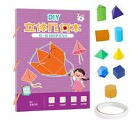 Pull String 3D Geometry Learning Book, kit di apprendimento geometry interattivo con modelli Models, volume e esplorazione 'area, libro di formazione per il pensiero di geometria