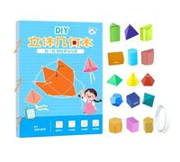 Pull String 3D Geometry Learning Book, Teach Volume & Surface Area Formulas, Geometrys for Beginners with 15 Solids Geometric Models, Safe Braided Rope Design