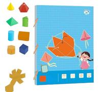 Pull String 3D Geometry Learning Book with 9/12/15 Geometric Solids Geometry for Beginners, Safe Braided Rope Design, Teaches Volume & Surface Area Formulas (15-model)