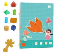 Pull String 3D Geometry Learning Book with 9/12/15 Geometric Solids Geometry for Beginners, Safe Braided Rope Design, Teaches Volume & Surface Area Formulas (12-model)