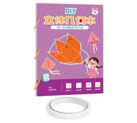 Pull String 3D Geometry Learning Libro Di Apprendimento, Giocattolo Di Geometria Educativa, Giocattolo Di Pensiero Spaziale 29.7x21cm/11.69x8.27 Pollici Materiali Sicuri/Supporta L'apprendimento Colla