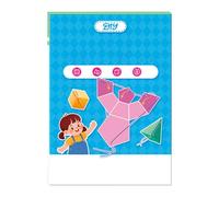 Pull String Geometry Book, 3D Shape Math Kit, with 12 Models, Interactive Toy, Hands On for Education, Math Center, Playroom, Classroom, Teacher Resources, 10.24x7.28 Inches