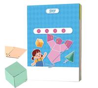 Pull String Geometry Learning Book, kit matematico a forma 3D | con 12 modelli giocattoli interattivi pratici per l'istruzione matematica in classe di sala giochi per insegnanti.