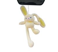 Pull The Rabbit - Giocattolo da tirare con coniglietto pasquale da 11 pollici, peluche super morbido, funzione di movimento interattivo, accessorio per orecchie lunghe, attacco con gancio, consistenza