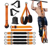 Pull-Up Assist Belt Resistance Bands Set | Indoor Outdoor Fitness Training Kit | Nylon & Natural Rubber, 570g | Home Gym Workout For Arms, Shoulders, Chest, Back & Core