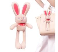Pull Up Rabbit Plush Toy, 11inch Stretchy Bunny Pendant, 11.81x3.94x1.97 inches Funny Easter Stuffed Rabbit Plush Keychain, Soft Stretch Toys for Kids, Party , Holiday Basket Filler, Birthday Sur