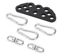Pulldown Zubehör - Verstellbare Pull-Down Spreader Bar mit Doppel-zu-Einzel Rollen Adapterplatte | Universelles Fitness Attachment für Latzug, Kabelzug, Gym, Heimtraining & Ganzkörper Krafttraining