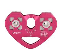 Pulley per arrampicata a doppia puleggia - carico ad alto carico da 25kn, premium 7075 Aviazione in alluminio, design a forma di cuore per sicurezza stabile, alpinismo e uso di (type 2)