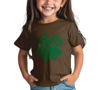 Pulli Eng Donna Girls and Boys St Day Shirt Graphic Tee Comfort Fit for Daily Wear Green Ages 1 15 S Ragazza Shirt Paillettes, Vino, 6-7 Jahre