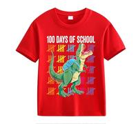 Pulli Top 100th Day of School Celebration for Girls and Boys Kids T Shirts Fun Colorful Numbers 13 Boy, Colore: rosso, 3-4 Jahre