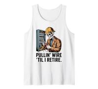 Pullin Wire TIL I Retire - Divertente Design pensionistico per elettricisti Canotta