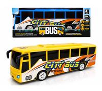Pullman Giocattolo per Bambini Luci Suoni Movimento Autobus Urbano Bus Giocattolo Luci Suoni Movimento Bump & Go Autobus Grande 25cm Cammina quando Incontra Ostacolo Cambia Direzione Pullman Gioco (A)