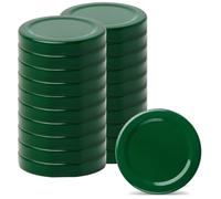 Pullmer Coperchi per barattoli 53 mm, chiusura a vite, coperchi Twist-Off (Verde, 20 pezzi)