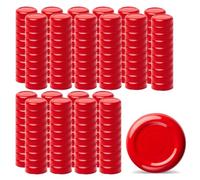 Pullmer Coperchi per barattoli da 33 mm, tappo a vite, coperchio twist-off (rosso, 200 pezzi)