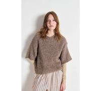 Pullover ampio a girocollo, a maniche corte, ZOLLY Grigio M/L Tinta unita