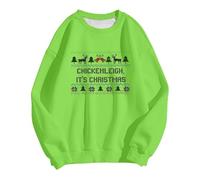 Pullover Aperto Donna Sweatshirt Rossa Verde Barca Morbido Ricamata Belle Teschi Dietro Essential Unita Bellissime Leopardate Monocromatiche Corto Lacci Dentro Svasato Claus Corti