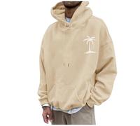 Pullover con cappuccio da uomo, a maniche lunghe, con cappuccio, leggero, sciolto, casual, per autunno e inverno, felpa con cappuccio oversize pullover termico in pile capispalla tinta unita
