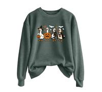 Pullover con Colletto Donna Saldo Lunga Leggere Caldo Morbido Primaverili Ballers Bot Ali Retro Unita Patch Croce università Aperti Color Dentro Sfumato Vestito
