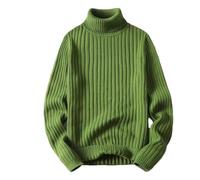 Pullover da uomo a maniche lunghe a collo alto slim fit tinta unita maglione caldo, maglione morbido e leggero, EN8, S