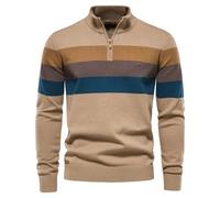 Pullover da uomo con mezza zip foderato in pile pullover a collo alto caldo maniche lunghe pullover colletto rialzato maglione da uomo pullover con mezza zip colletto rialzato felpa termica invernale