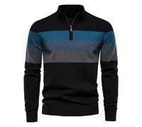 Pullover da uomo con mezza zip foderato in pile pullover a collo alto caldo maniche lunghe pullover colletto rialzato maglione da uomo pullover con mezza zip colletto rialzato felpa termica invernale