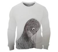 Pullover da uomo per Halloween da uomo, girocollo, vestibilità ampia, streetwear, girocollo, con stampa, morbido e confortevole, felpa a maniche lunghe con stampa 3D senza cappuccio felpe, Viola