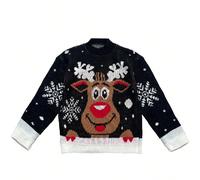 Pullover di Natale Made in Italy Modello Alce Unisex per Donna Uomo Ragazzi e Bambini Caldo Morbido (cod.8088) I nostri maglioni natalizi sono realizzati con i migliori materiali per garantire una lun