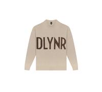 Pullover Dolly Noire da uomo, con maxi logo, colore beige, vestibilità regula...