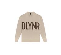 Pullover Dolly Noire da uomo, con maxi logo, colore beige, vestibilità regula...