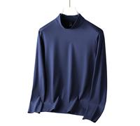 Pullover girocollo poliestere manica lunga mezzo collo alto per strato base uomo