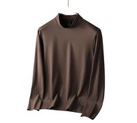 Pullover girocollo poliestere manica lunga mezzo collo alto per strato base uomo