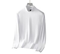 Pullover girocollo poliestere manica lunga mezzo collo alto per strato base uomo