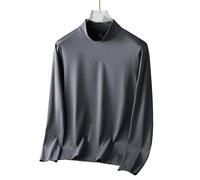 Pullover girocollo poliestere manica lunga mezzo collo alto per strato base uomo
