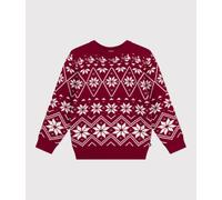 Pullover in lana e cotone fantasia bambino Petit Bateau - rosso - Taglia 3 anni 3A rosso/ecru
