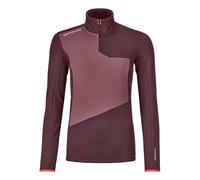 Pullover in pile da donna Ortovox Fleece Light Zip Neck (winetasting) XL
