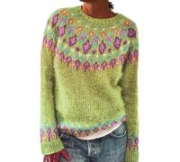 Pullover Irlandese Donna Invernale Caldo, Chic e Elegante, Tricottato, Collo Tondo, A Maniche Lunghe, Sweatshirt Vintage con Motivo, Tunica, Taglia Grande, Moda Casual, Abbigliamento Donna Autunno