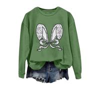 Pullover Maglioni per le Donne Stampa Allentato Plus Size Top Petite Lunghezza Casual T Shirt Carino Felpe, Verde menta, S