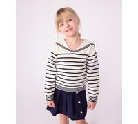 Pullover marinaro in cotone a righe bambino blu MARSHMALLOW,SOIR 104cm